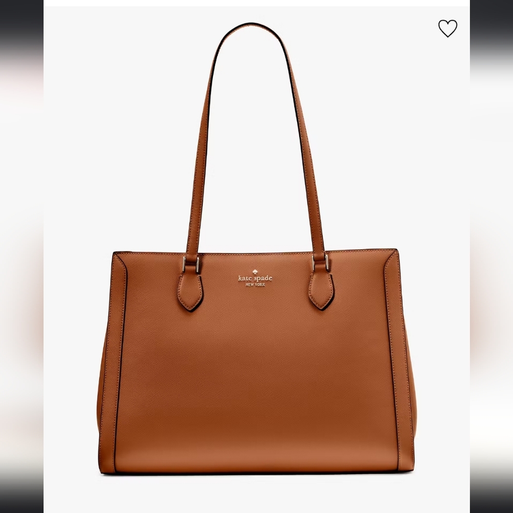 Kate Spade Madison Saffiano East West Leather Laptop Tote Bag, Cavern Clay